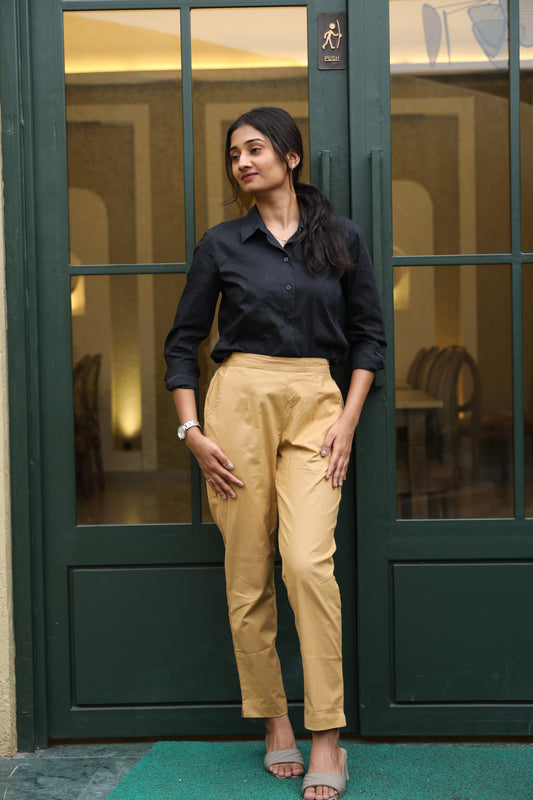 Coffee Brown Office Formal Pants