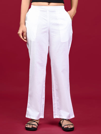 White Wide Leg Pants