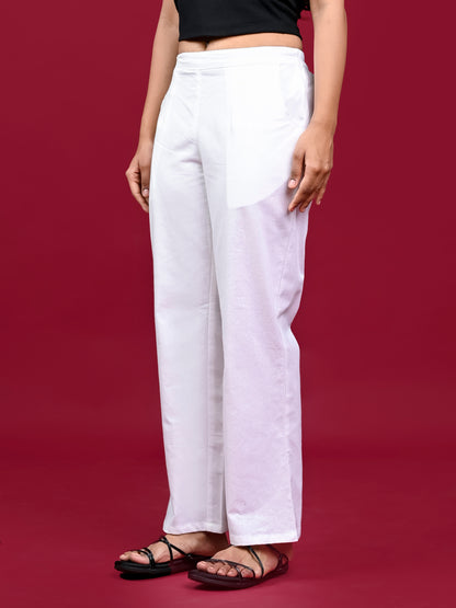 White Wide Leg Pants