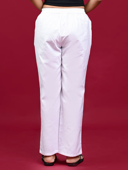 White Wide Leg Pants