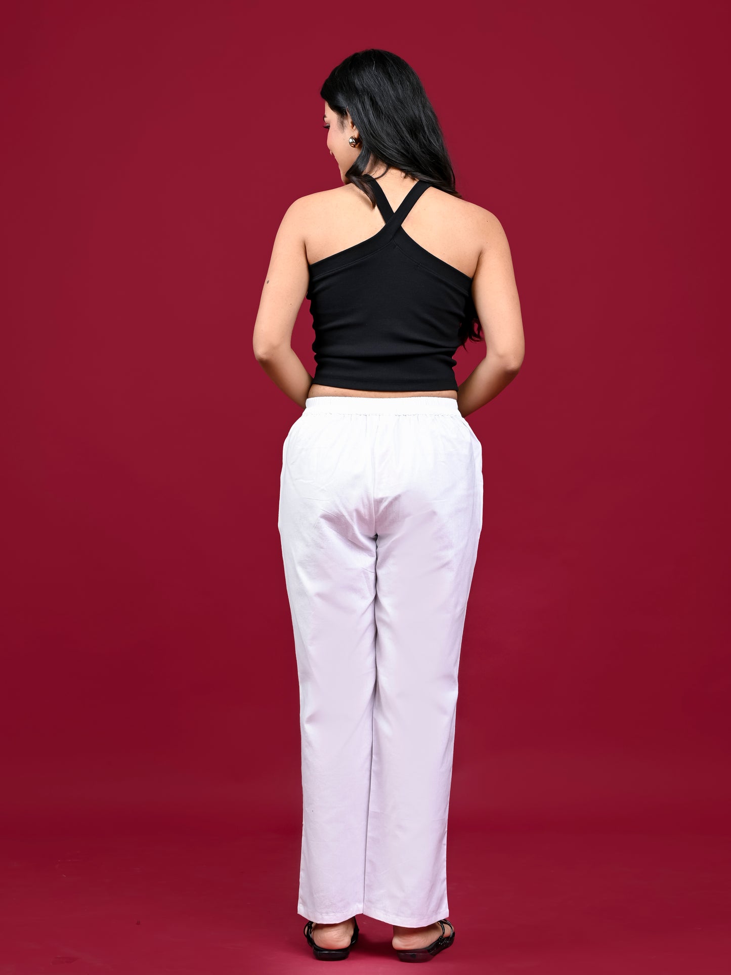 White Wide Leg Pants