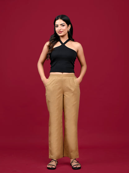 Wheat Wide Leg Pants