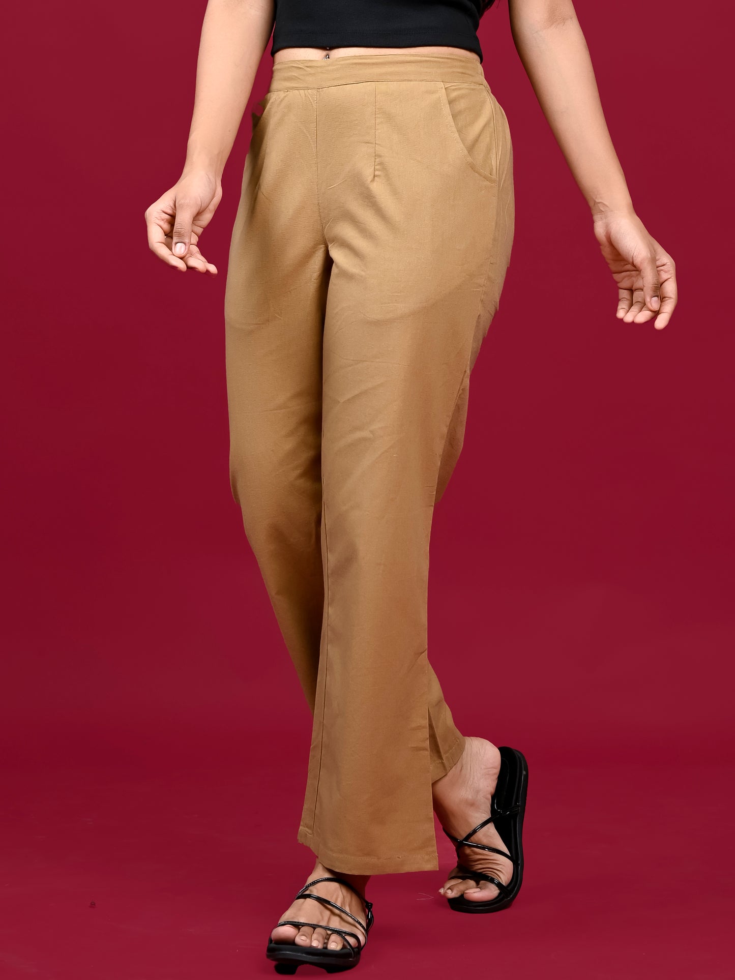 Wheat Wide Leg Pants