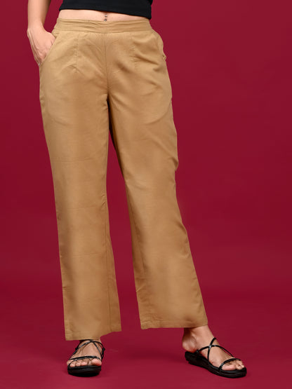 Wheat Wide Leg Pants