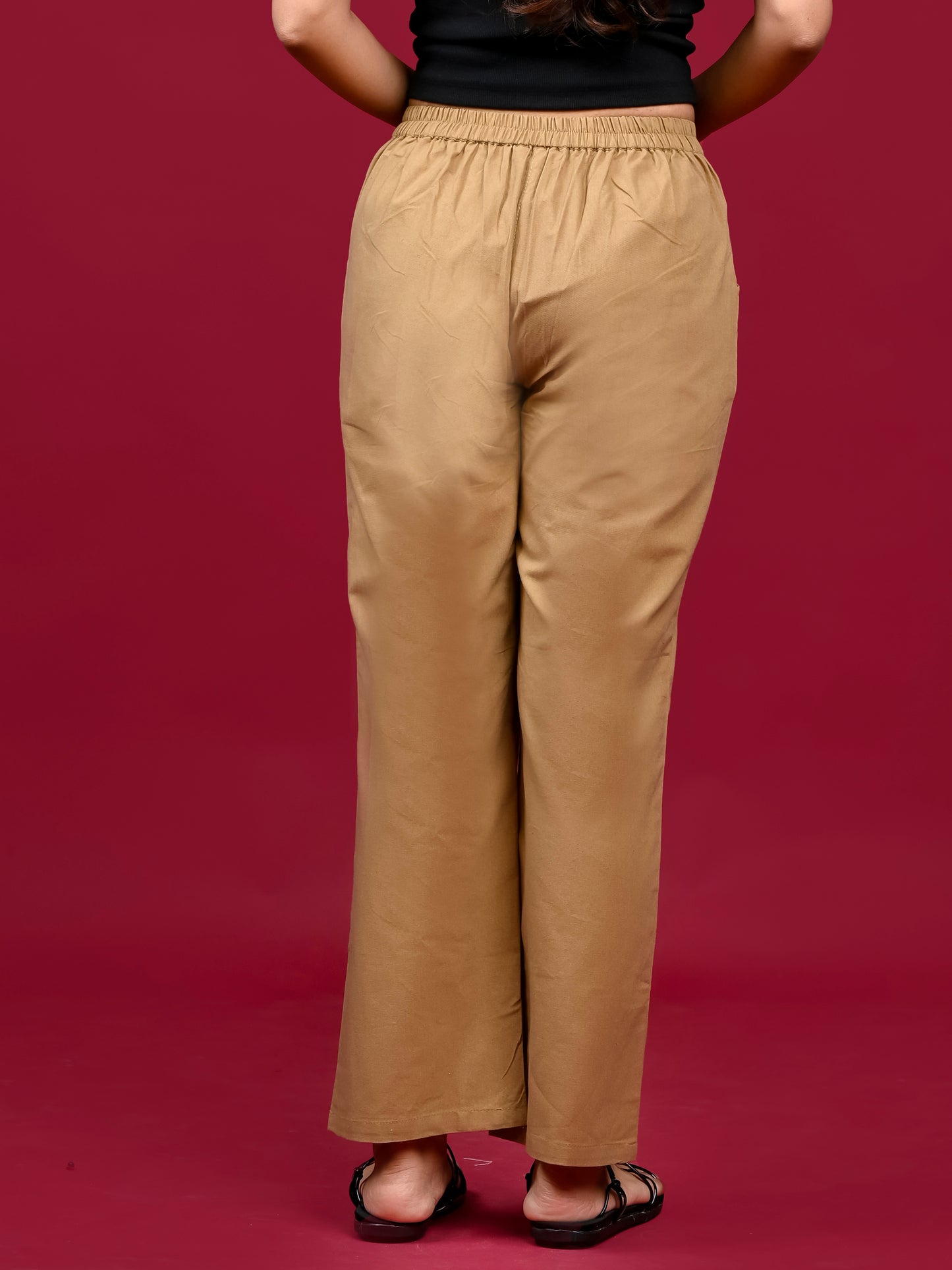 Wheat Wide Leg Pants