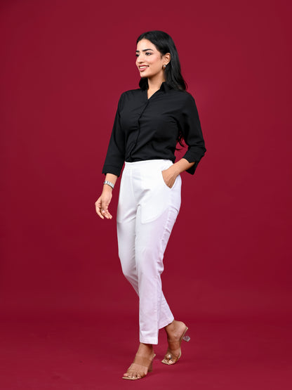 White Office Formal Pants