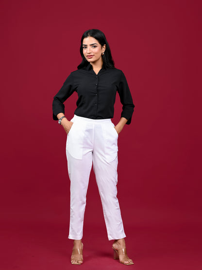 White Office Formal Pants