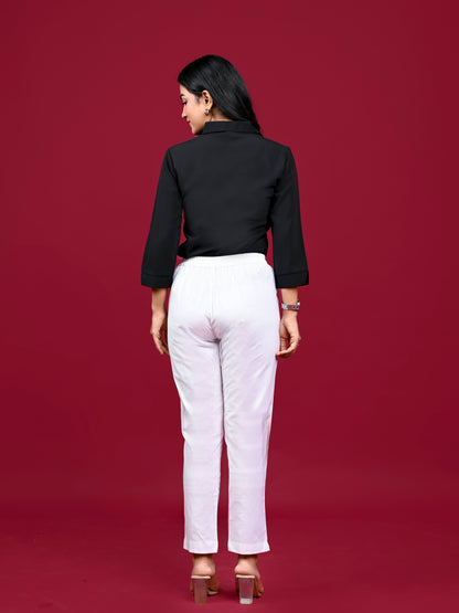 White Office Formal Pants