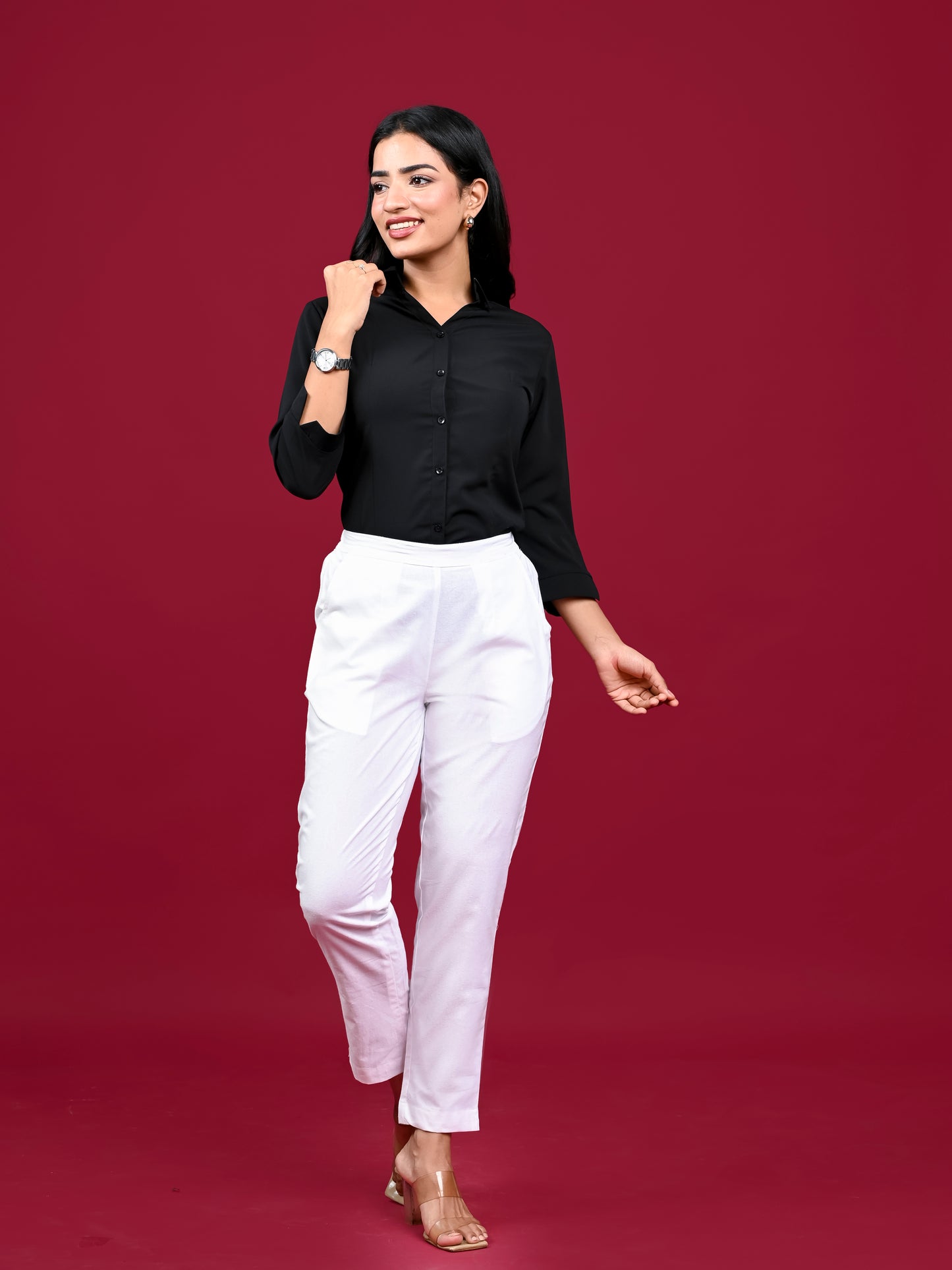 White Office Formal Pants