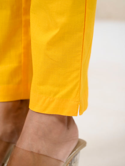 Yellow Office Formal Pants