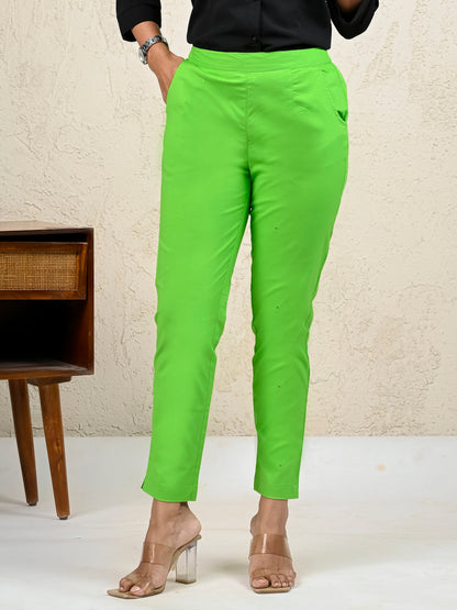 Green Office Formal Pants