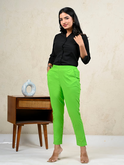 Green Office Formal Pants