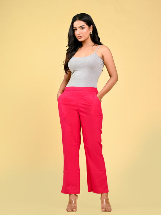 Pink Wide Leg Pants