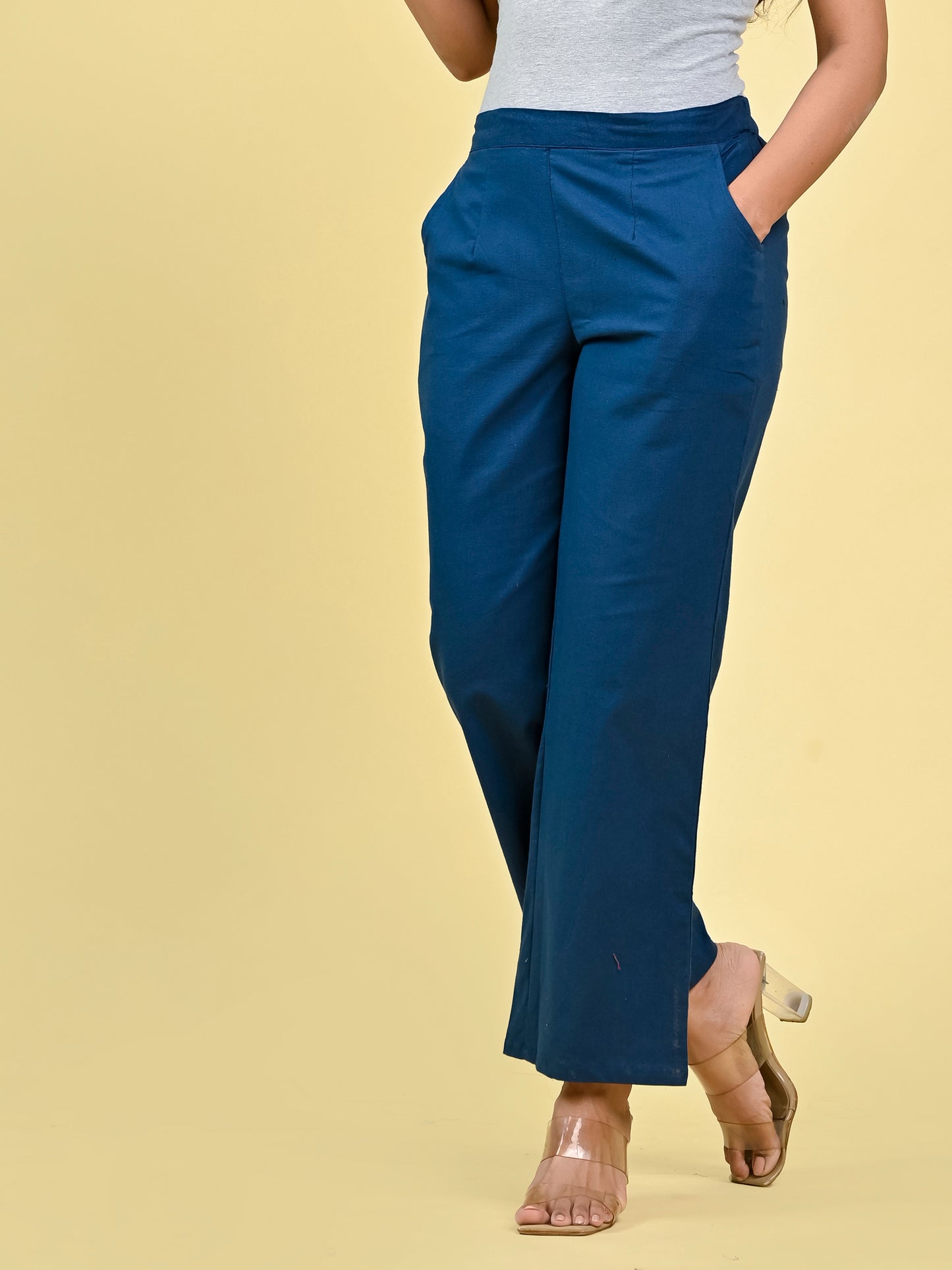 Blue Wide Leg Pants