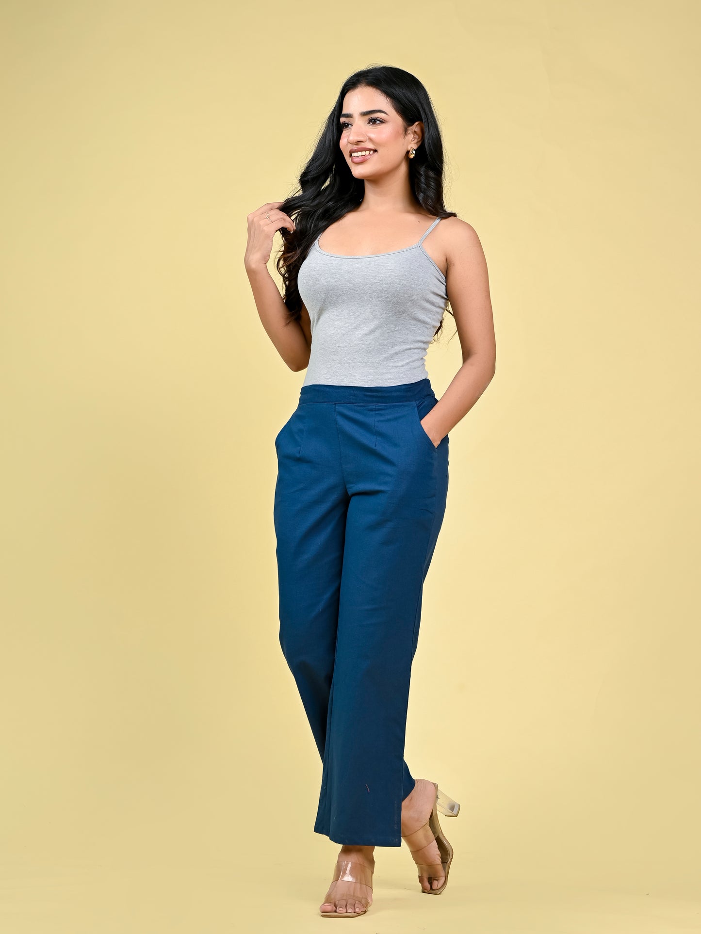 Blue Wide Leg Pants