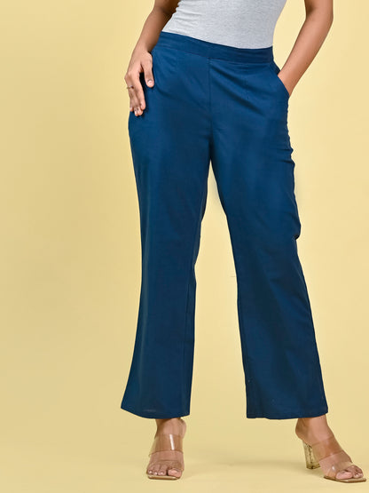 Blue Wide Leg Pants