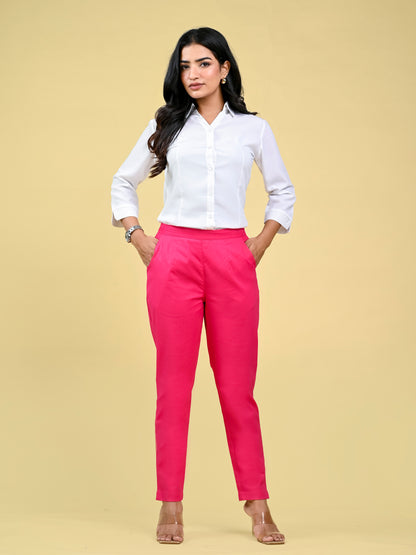 Pink Office Formal Pants