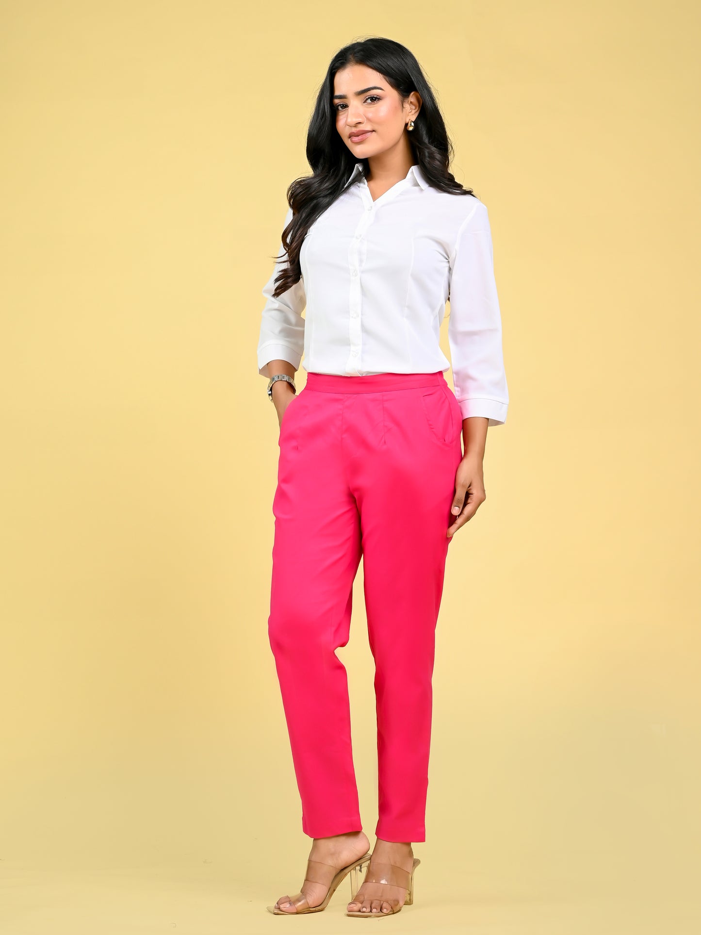 Pink Office Formal Pants