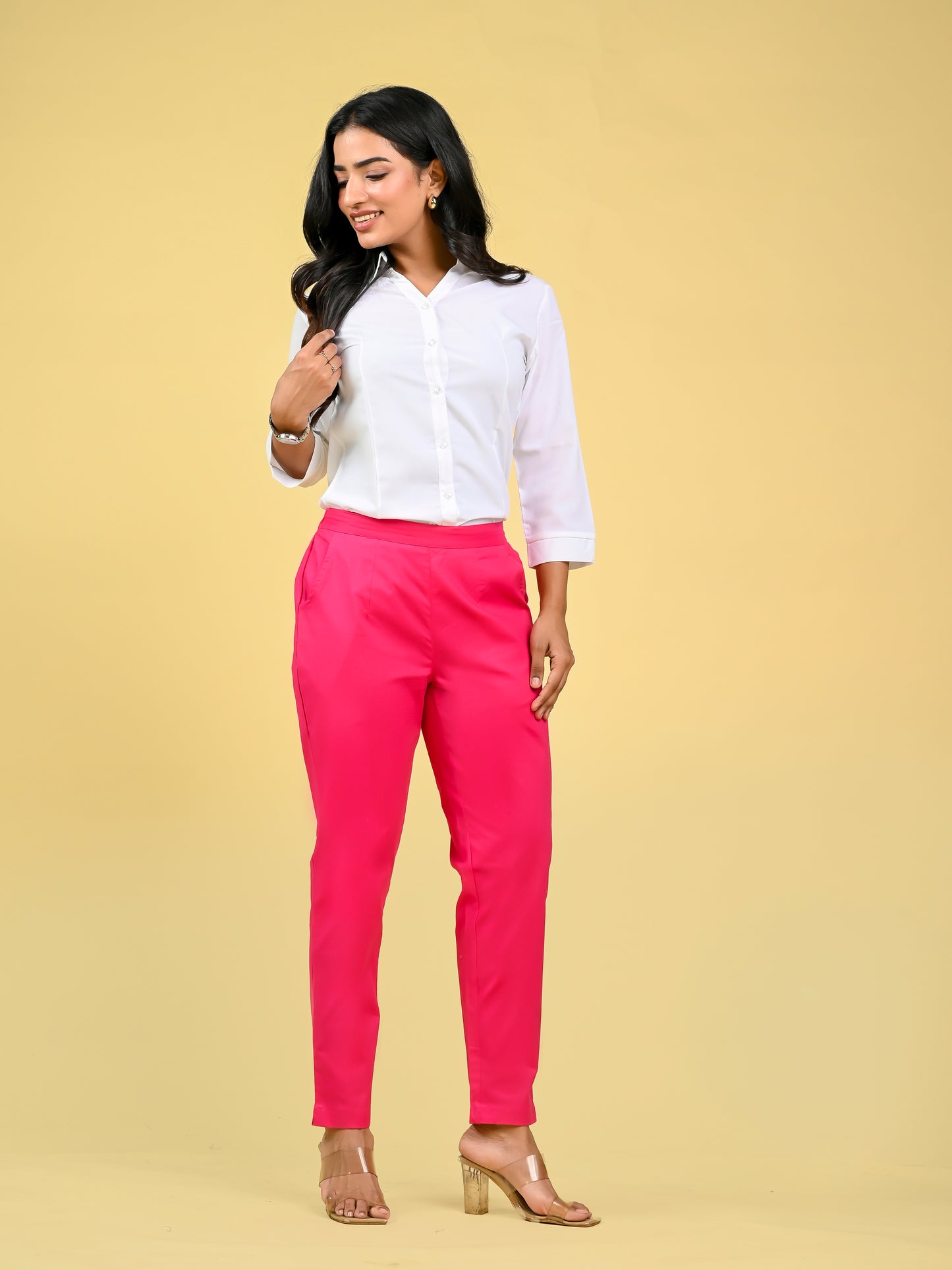 Pink Office Formal Pants