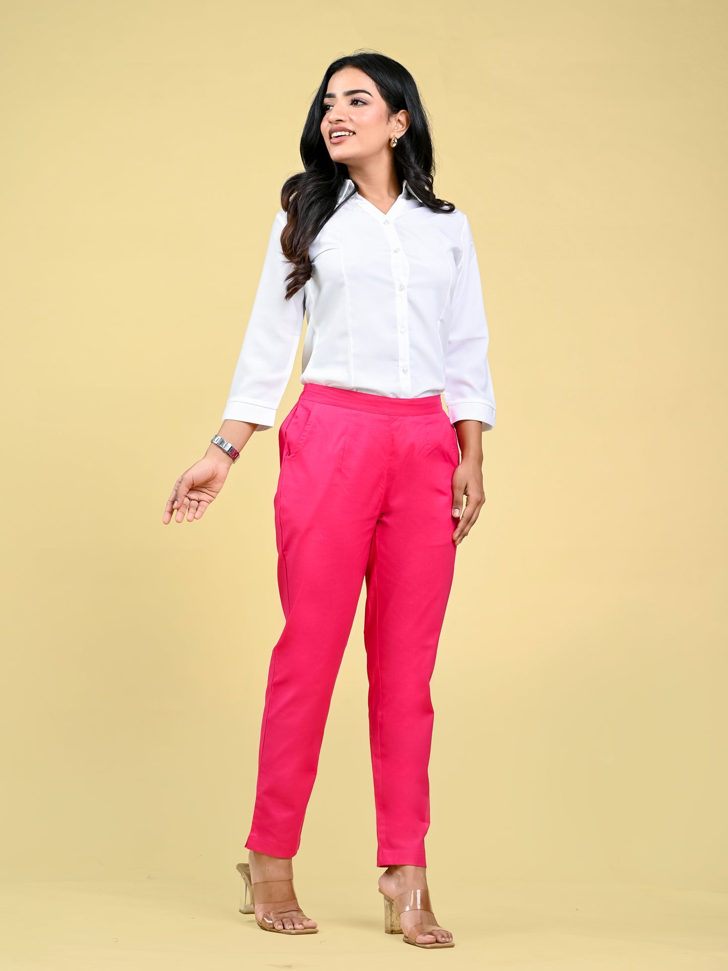 Pink Office Formal Pants