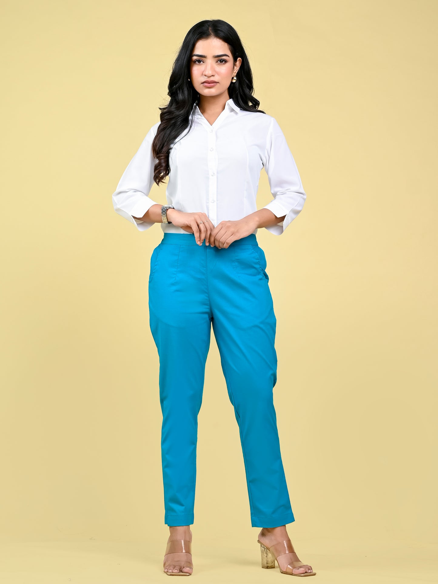 SkyBlue Office Formal Pants