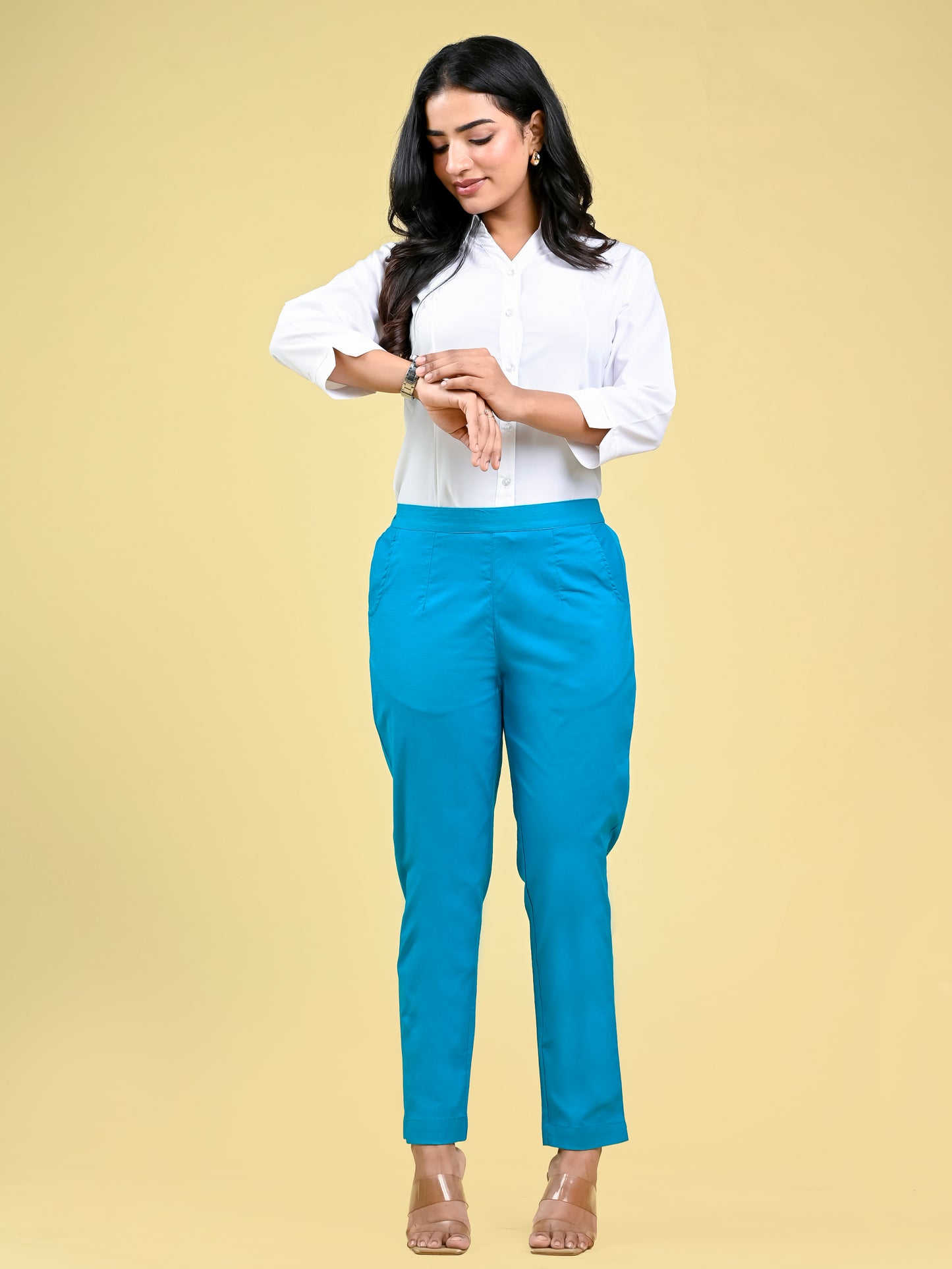 SkyBlue Office Formal Pants