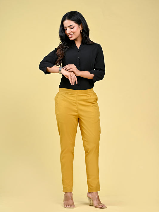 Wheat Office Formal Pants